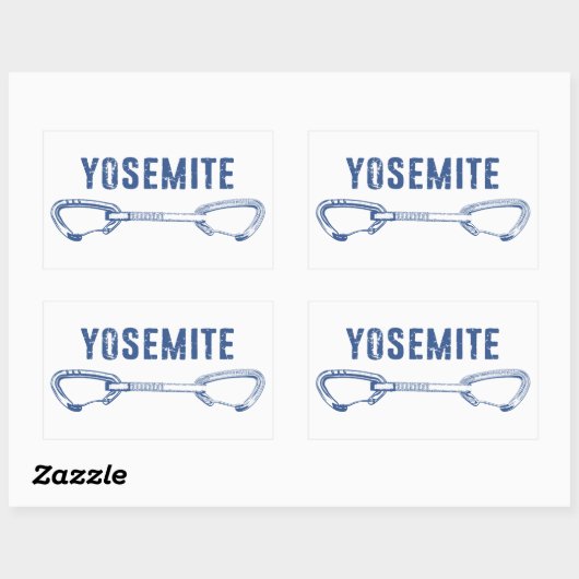 Yosemite Climbing Quickdrag Rechteckiger Aufkleber (Blatt)