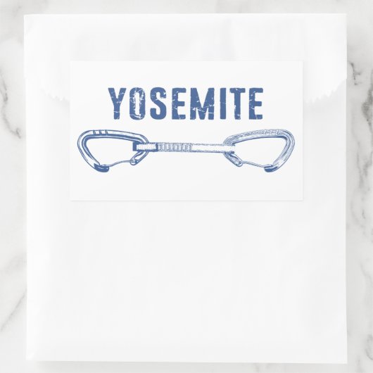 Yosemite Climbing Quickdrag Rechteckiger Aufkleber (Tasche)