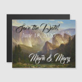 Yosemite Domes Falls Save the Date Magnetkarte (Vorne/Hinten)