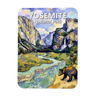 Yosemite El Capitan Bären Tunnelblick Van Gogh Kun Magnet