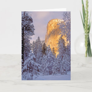 Yosemite - EL Capitan beleuchtet durch Sonnenlicht Feiertagskarte