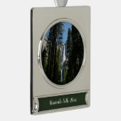 Yosemite Falls and Woods Landscape Fotografy Banner-Ornament Silber (Rechts)