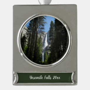 Yosemite Falls and Woods Landscape Fotografy Banner-Ornament Silber