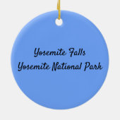 Yosemite Falls and Woods Landscape Fotografy Keramik Ornament (Hinten)
