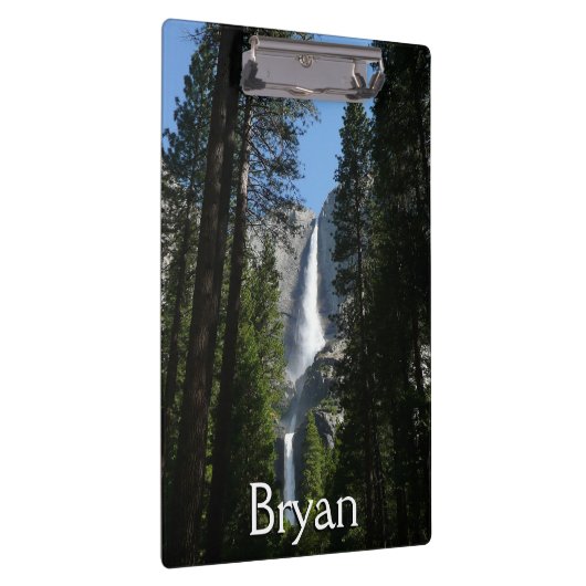 Yosemite Falls and Woods Landscape Fotografy Klemmbrett (Rechts)