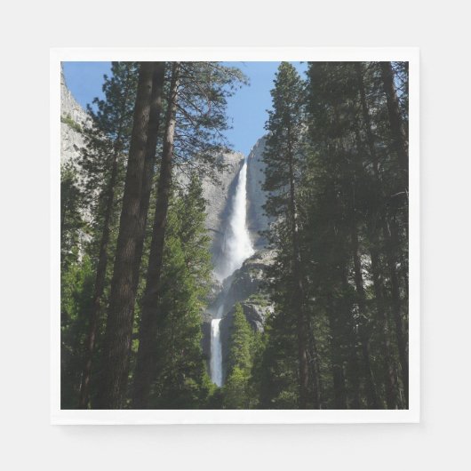 Yosemite Falls and Woods Landscape Fotografy Serviette (Vorderseite)