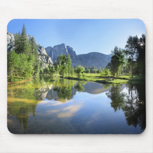 Yosemite Falls aus Merced River - Yosemite Valley Mousepad (Vorne)