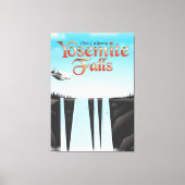Yosemite Falls California Reiseplakat Leinwanddruck (Vorderseite)