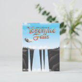 Yosemite Falls California Reiseplakat Postkarte (Stehend Vorderseite)