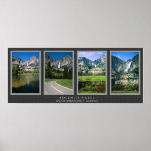 Yosemite Falls Collage Poster