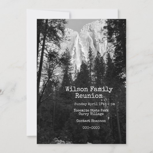 Yosemite Falls Einladung (Vorderseite)