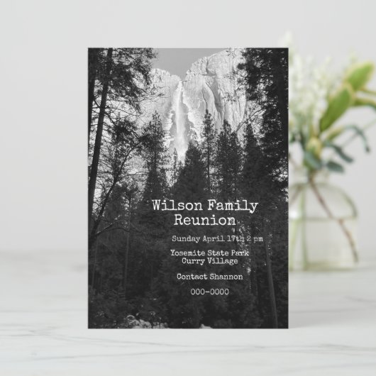 Yosemite Falls Einladung (Stehend Vorderseite)