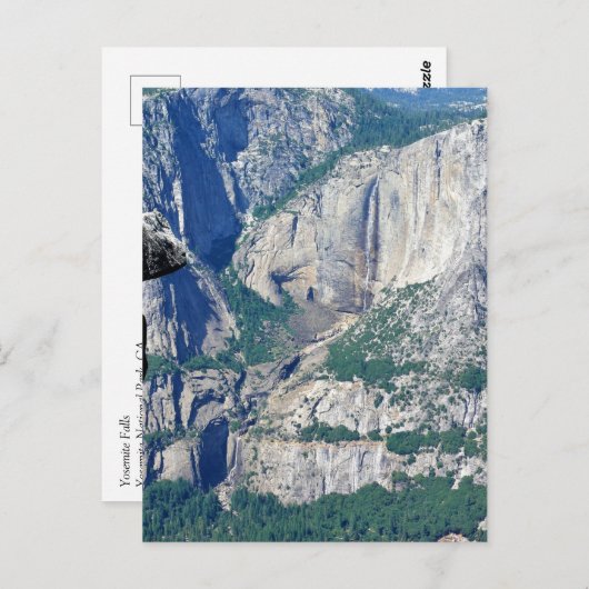 Yosemite Falls from Glacier Point, CA Postkarte (Vorne/Hinten)