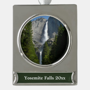 Yosemite Falls II aus dem Yosemite Nationalpark Banner-Ornament Silber