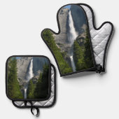 Yosemite Falls II aus dem Yosemite Nationalpark Ofenhandschuh & Topflappen-Set (Vorderseite/Rückseite)
