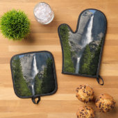 Yosemite Falls II aus dem Yosemite Nationalpark Ofenhandschuh & Topflappen-Set (Oben Unten)