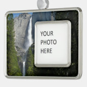 Yosemite Falls II aus dem Yosemite Nationalpark Rahmen-Ornament Silber (Links)