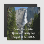 Yosemite Falls II Save the Date Magnetkarte (Vorne/Hinten)