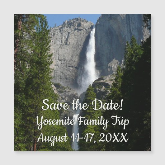 Yosemite Falls II Save the Date Magnetkarte (Vorderseite)