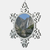 Yosemite Falls III aus dem Yosemite Nationalpark Schneeflocken Zinn-Ornament (Rechts)