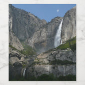 Yosemite Falls III aus dem Yosemite Nationalpark Weinetikett (Einzelnes Label)