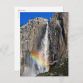 Yosemite Falls mit Rainbow Postkarte (Vorne/Hinten)