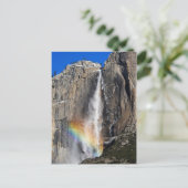 Yosemite Falls mit Rainbow Postkarte (Stehend Vorderseite)