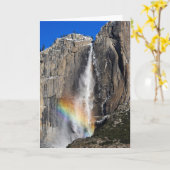 Yosemite Falls mit Regenbogen Karte (Gelbe Blume)
