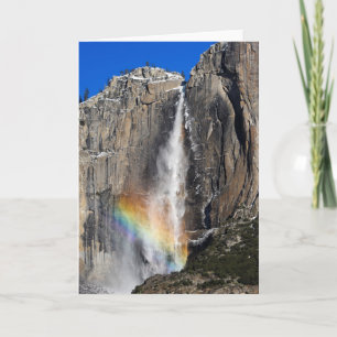 Yosemite Falls mit Regenbogen Karte