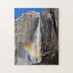 Yosemite Falls mit Regenbogen Puzzle