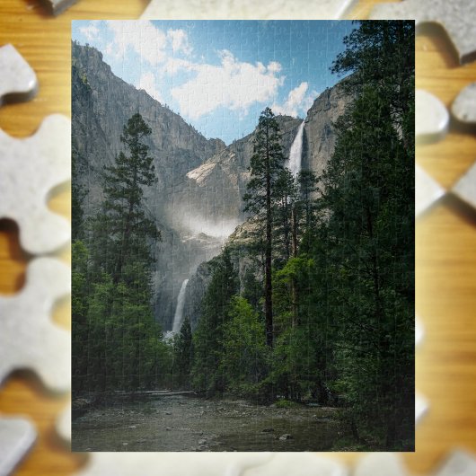 Yosemite Falls Mountain Wasserfall Landschaft Foto Puzzle