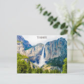 Yosemite Falls National Park Travel Foto Postkarte (Stehend Vorderseite)