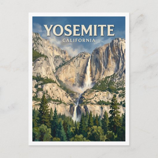 Yosemite Falls Postkarte (Vorderseite)