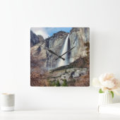 Yosemite Falls Quadratische Wanduhr (Zuhause)