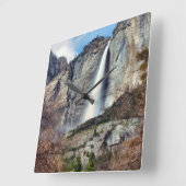 Yosemite Falls Quadratische Wanduhr (Winkel)