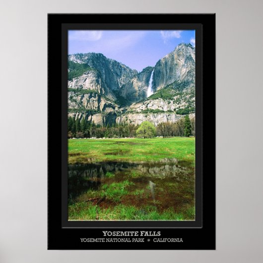 Yosemite Falls Reflection Poster (Vorne)