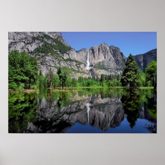 Yosemite Falls Reflektion Poster (Vorne)