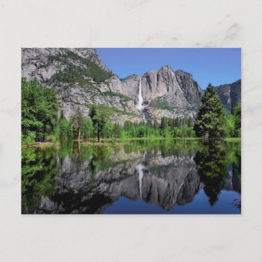 Yosemite Falls Reflektion Postkarte (Vorderseite)