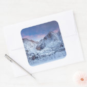 Yosemite Falls Sunrise Quadratischer Aufkleber (Umschlag)