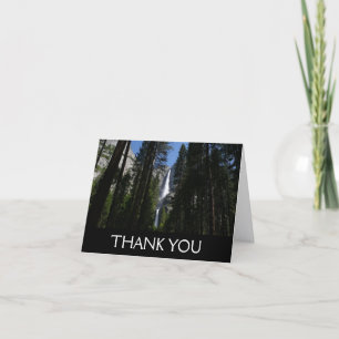 Yosemite Falls und Wald Landschaftsfotografie Dankeskarte