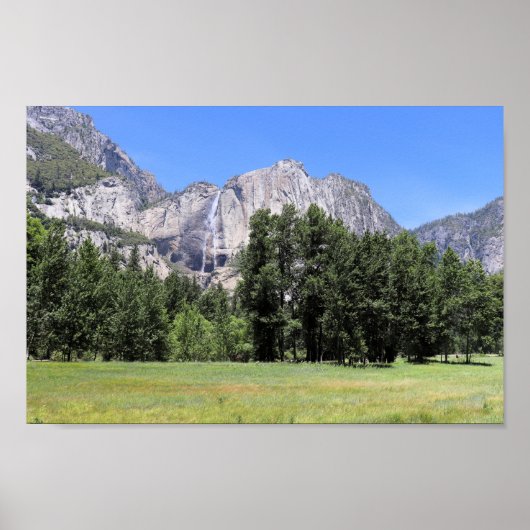 Yosemite Falls und Yosemite Valley Meadows Poster (Vorne)