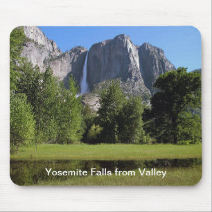 Yosemite Falls vom Tal in Kalifornien Mousepad