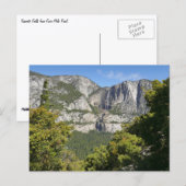 Yosemite Falls von Four Mile Trail Postkarte (Vorne/Hinten)