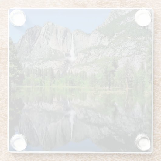 Yosemite- Fallsreflexion Glasuntersetzer (Rückseite)