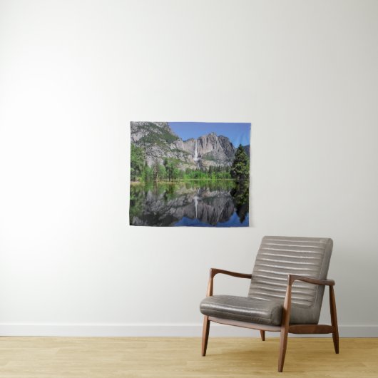 Yosemite- Fallsreflexion Wandteppich (Beispiel (Horizontal))