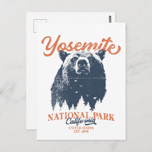 Yosemite Grizzly Bear California Nationalpark Postkarte (Vorne/Hinten)