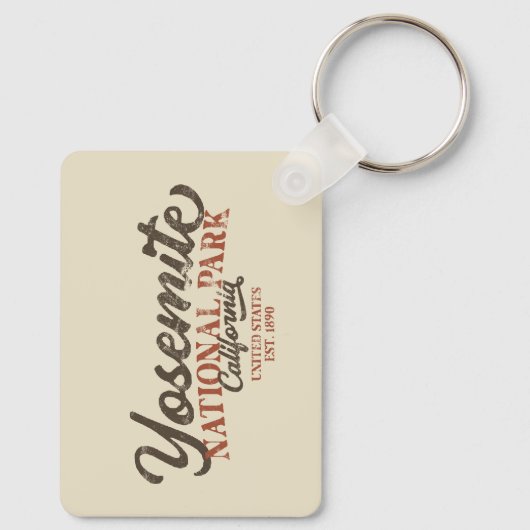 Yosemite Grizzly Bear California Nationalpark Schlüsselanhänger (Rückseite)