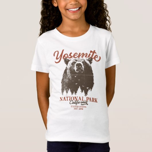 Yosemite Grizzly Bear California Nationalpark T-Shirt (Vorderseite)