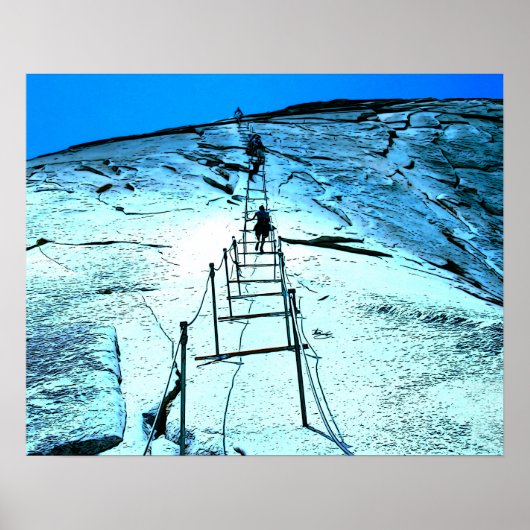 Yosemite Half Dome Cables Poster (Vorne)
