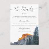 Yosemite Half Dome Sunset Wedding Begleitkarte (Vorderseite)